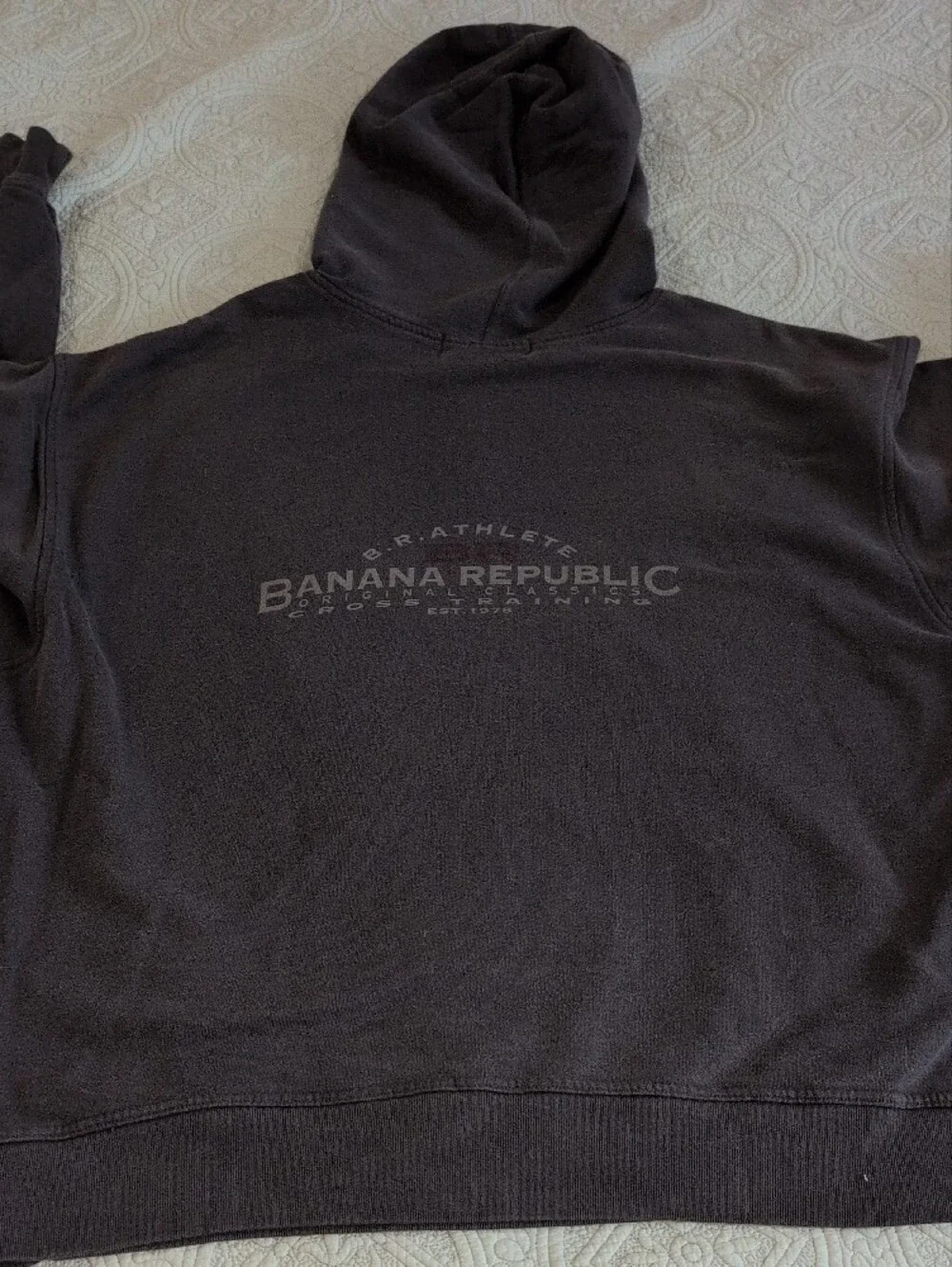 Banana Republic Charcoal Gray Hooded Sweatshirt